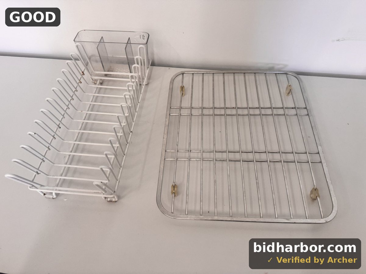 Kitchen Dish Drying Rack Set with Utensil Holder & Sink Drying Grid