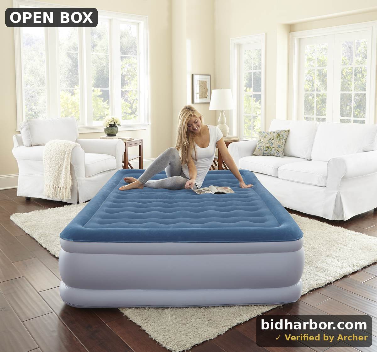 Beautyrest Extraordinaire 20” Queen Size Air Mattress with Built-in Pump - Blow-up Mattress Best for Camping & Guests 3 Year Warranty