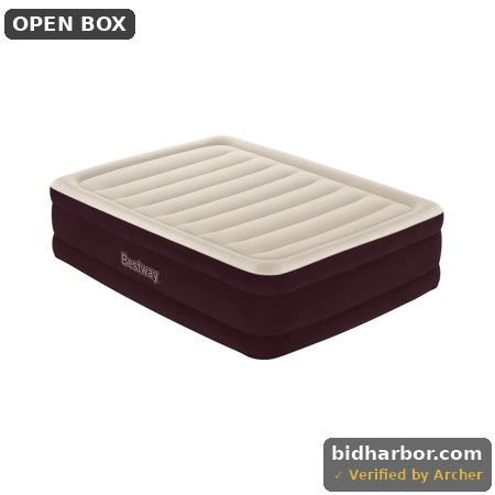 Bestway Maroon 20 Queen Air Mattress with Built-in Pump