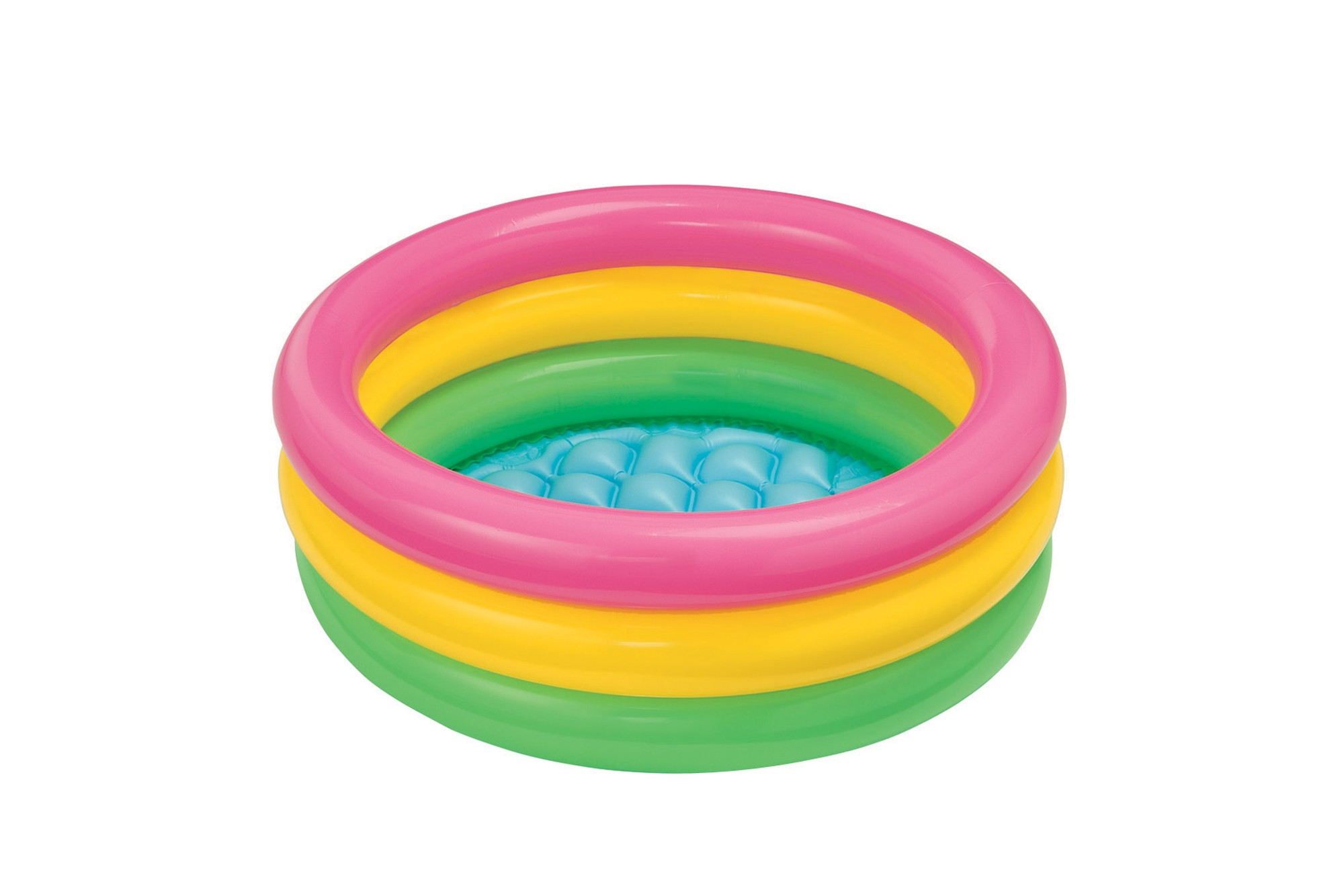 Intex: Inflatable Baby Pool - Sunset Glow - 34 X10   3 Color Rings  Outdoor & Backyard  Water Splash Kiddie Pool  Soft & Durable  Toddlers-Kids Age 1+