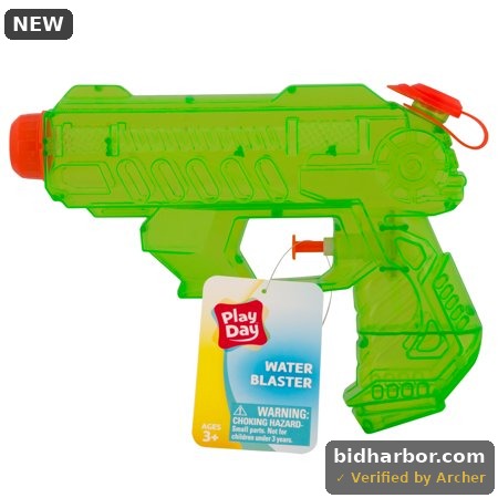 Play Day Water Blaster 8 Inch Outdoor Summer Water Toy for Kids 3+