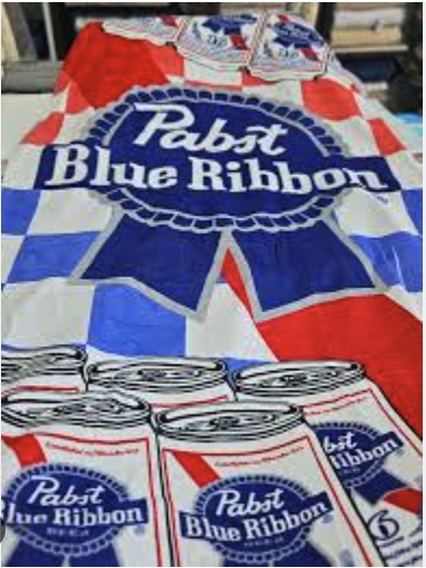 Pabst Blue Ribbon Beach Towel - 34x64 Inch