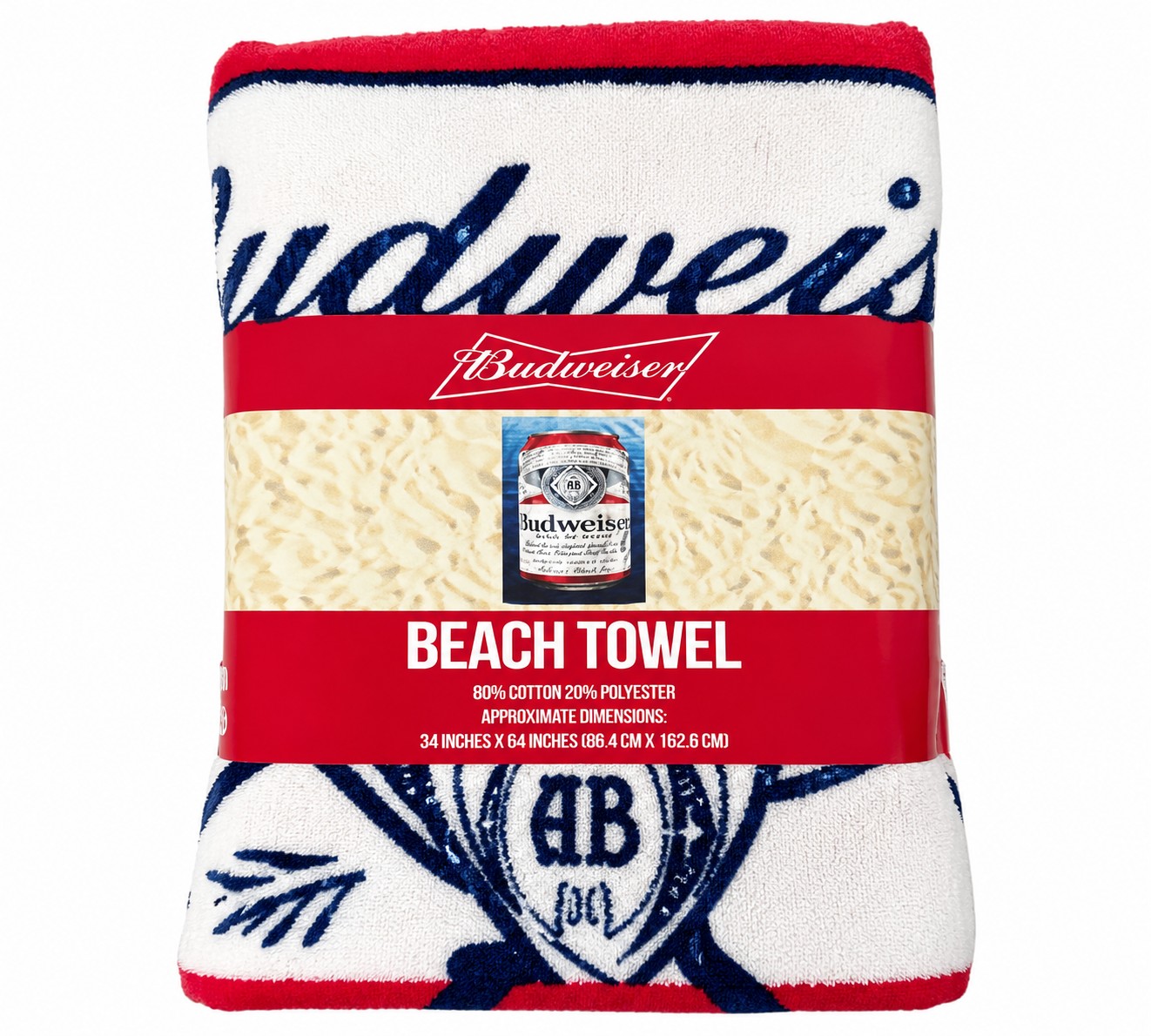 Budweiser Beach Towel - 34 inches by 64 inches