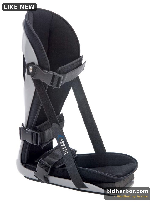 United Ortho Adjustable Plantar Fasciitis Night Splint — Medium, Black