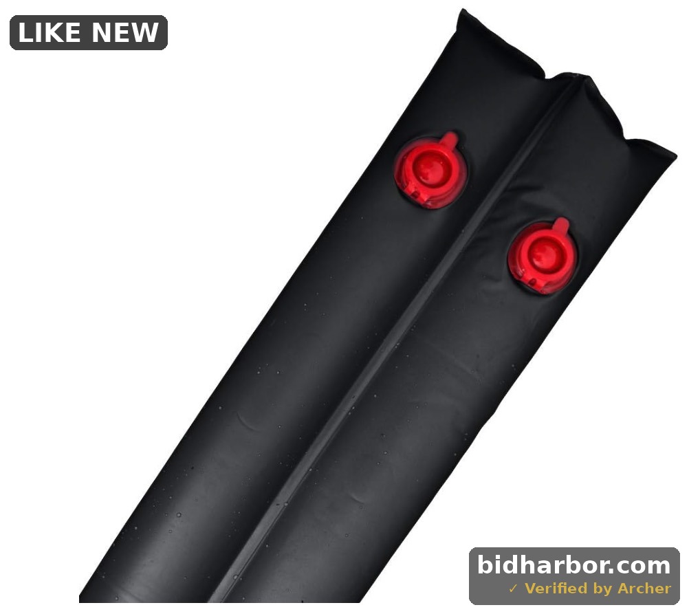 Robelle 3809-BLK Double-Chamber Winter Pool Water Tube — 8 ft, Black