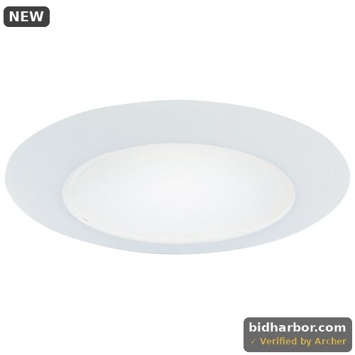 HALO 70PS Recessed Light Trim with Frosted Albalite Lens, White, 6 in.