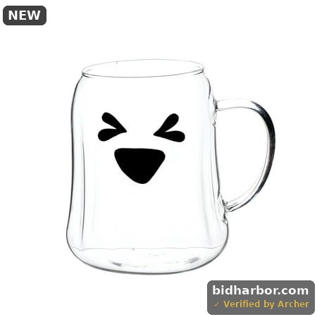 2 Pack Way to Celebrate Glass Ghost Mug Squint