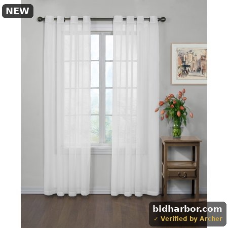 Arm & Hammer Curtain Fresh™ Odor-Neutralizing Sheer Voile Grommet 59 X 63 Curtain Panel in White