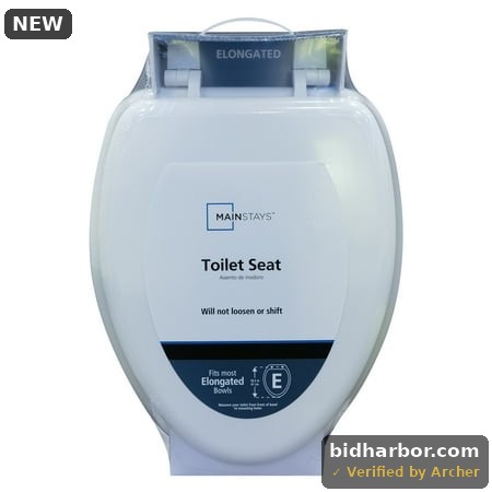 Mainstays Elongated Toilet Seat in White