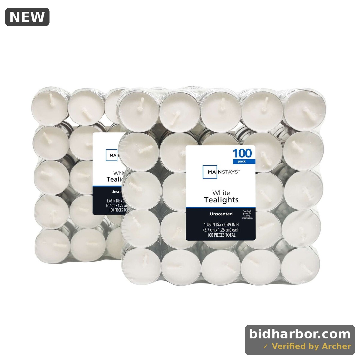 Mainstays White Unscented Indoor/Outdoor Tealight Candles  100 Count