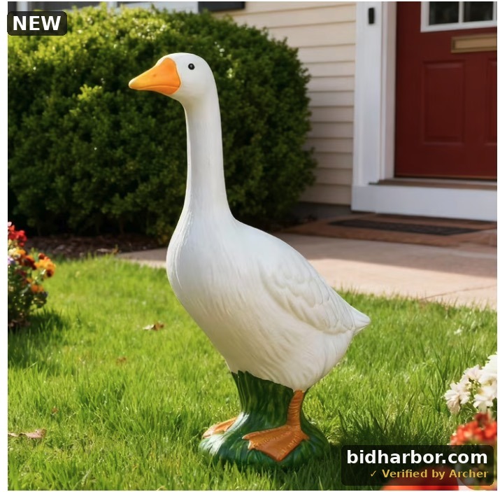 Mainstays Weather-Resistant Resin 19" Porch Goose Garden Statue