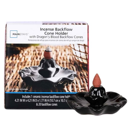 Mainstays Small Incense Backflow Cone Holder Black