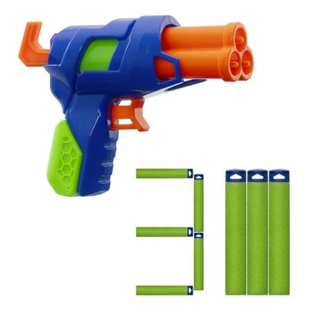 Adventure Force Triple Blast Dart Blaster Set Spring-Powered Auto-Indexing Design 1 Blaster with 3 Accu-Blast Darts Outdoor Play Ages 8+