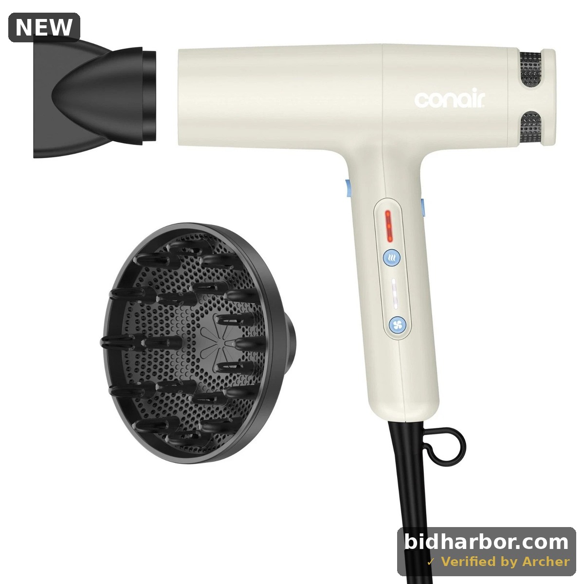 InfinitiPRO by Conair High-Speed Digital Electric Hair Dryer 955CGD Gold 12345