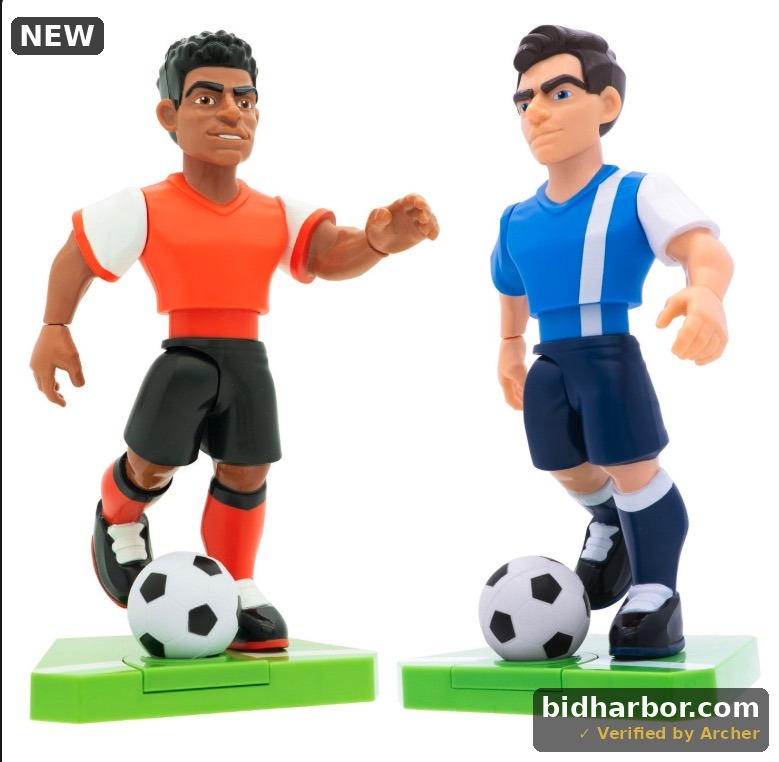 Funrise PowerShots Soccer Game 4 Figures 2 Goals 4 Balls Score Counter
