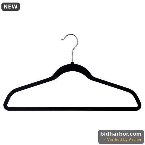 Space Saving Non Slip Hangers  50 Pack  Black