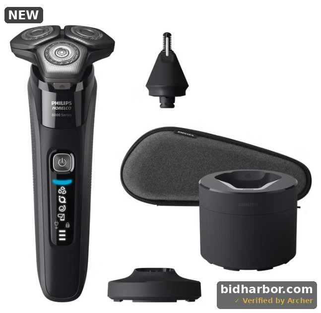 Philips Norelco Shaver 8000, Electric Shaver, Wet & Dry, with SenseIQ  S8696/86