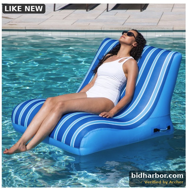Aqua Leisure Luxury Inflatable Cool Weave Mesh Pool Patio Lounge Chair