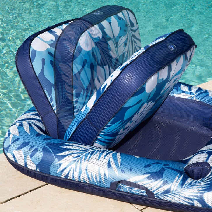 Aqua Luxury Inflatable Pool Loungers, 2-Pack