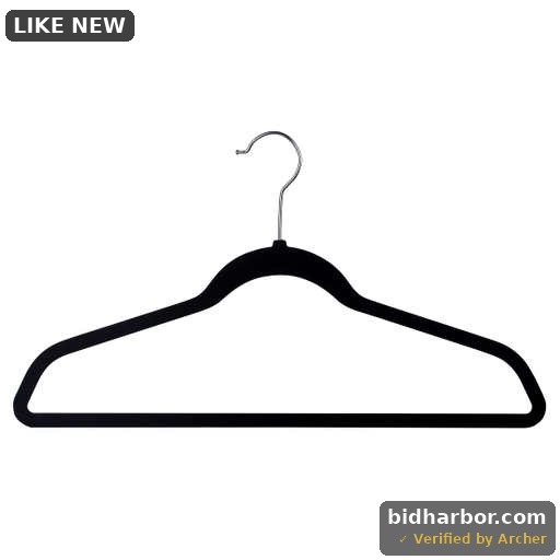 Space Saving Non Slip Hangers  50 Pack  Black