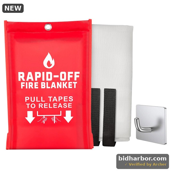 RAPID-OFF FIRE BLANKET
