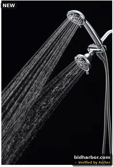 Mainstays 3-Setting Luxury Shower Combo with 19 Possible Flow Combinations, Chrome