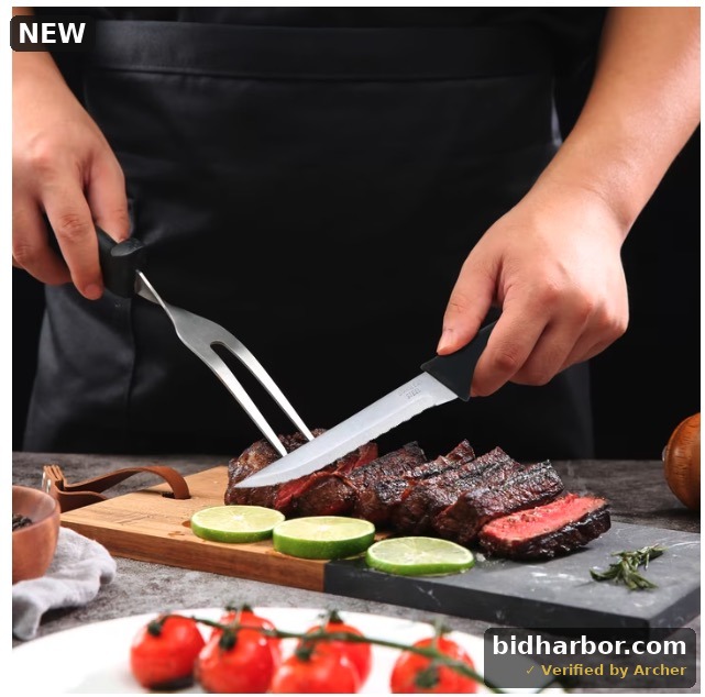 Mainstays 4-Piece Stainless Steel Steak Knife Set with Soft Grip & Black Handles