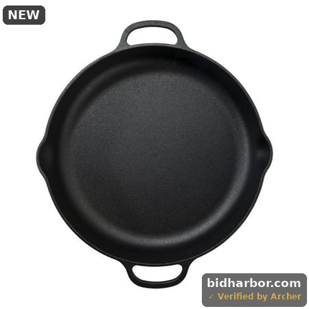 The Mainstays 14 Inch Non-Stick Cast Iron Frying Pan  Black
