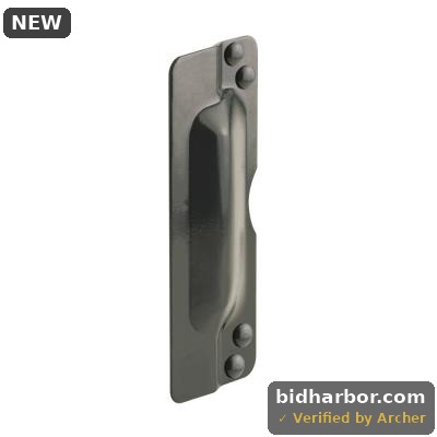 Prime-Line U 9504 Steel Latch Guard Plate Cover for Out-Swinging Doors, Bronze (Single Pack)