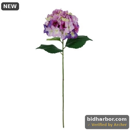 Mainstays Indoor 30.5  Artificial Polyester Hydrangea Flower Stem  Purple Color