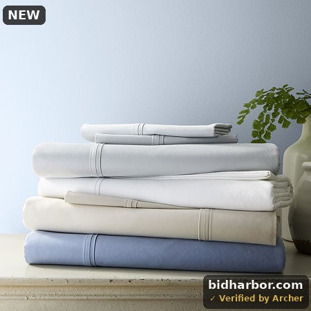 Linden Street 300tc Naturally Soft Organic Cotton Sheet Set, One Size, White