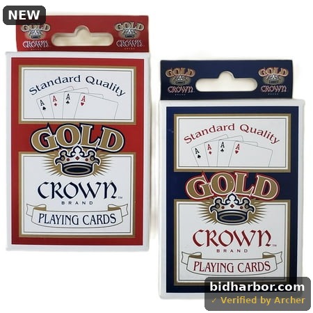 Gold Crown Quality Paper Standard Poker Playing Cards by Great Time Games