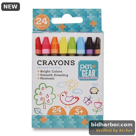 Pen+Gear Crayons  Assorted Colors  24 Count