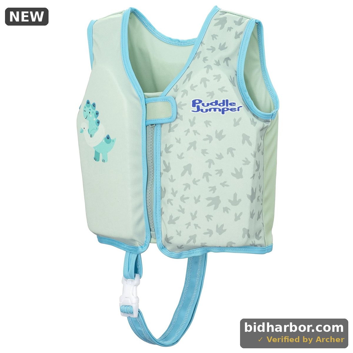Puddle Jumper AquaStar Fabric Toddler Swim Vest Dinosaur up to 40 Lbs Weight Capacity — Size Toddler (up to 40 lb)