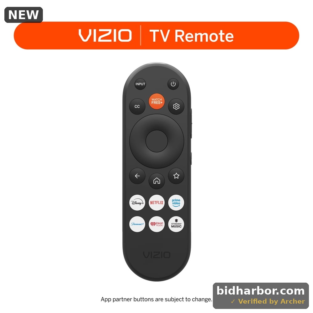 Vizio TV Remote XRT190R