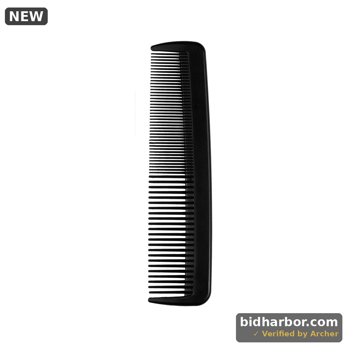 Black Pocket Combs for Short Hair, 6-Pack
