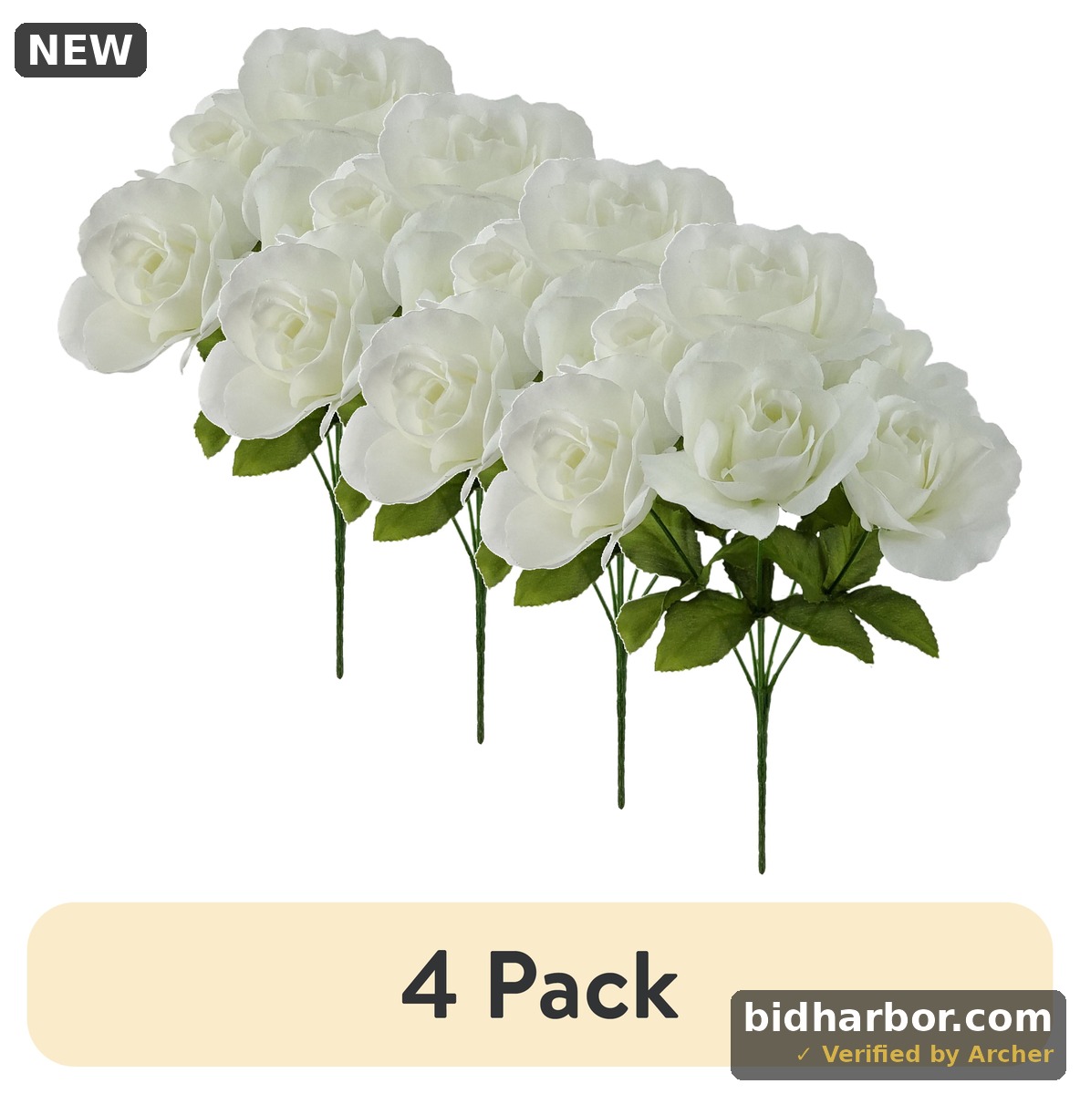 Mainstays Indoor Artificial Sweet Rose Flower Pick, White Color