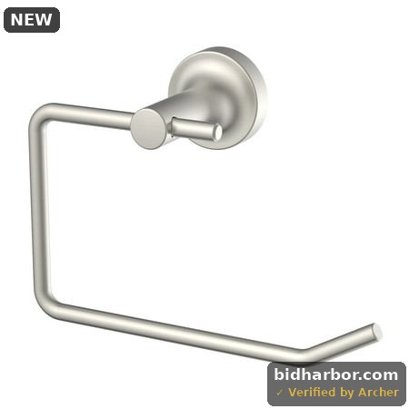 Better Homes & Gardens Clean Modern Style Wall Mount Toilet Paper Holder Satin Nickel Finish