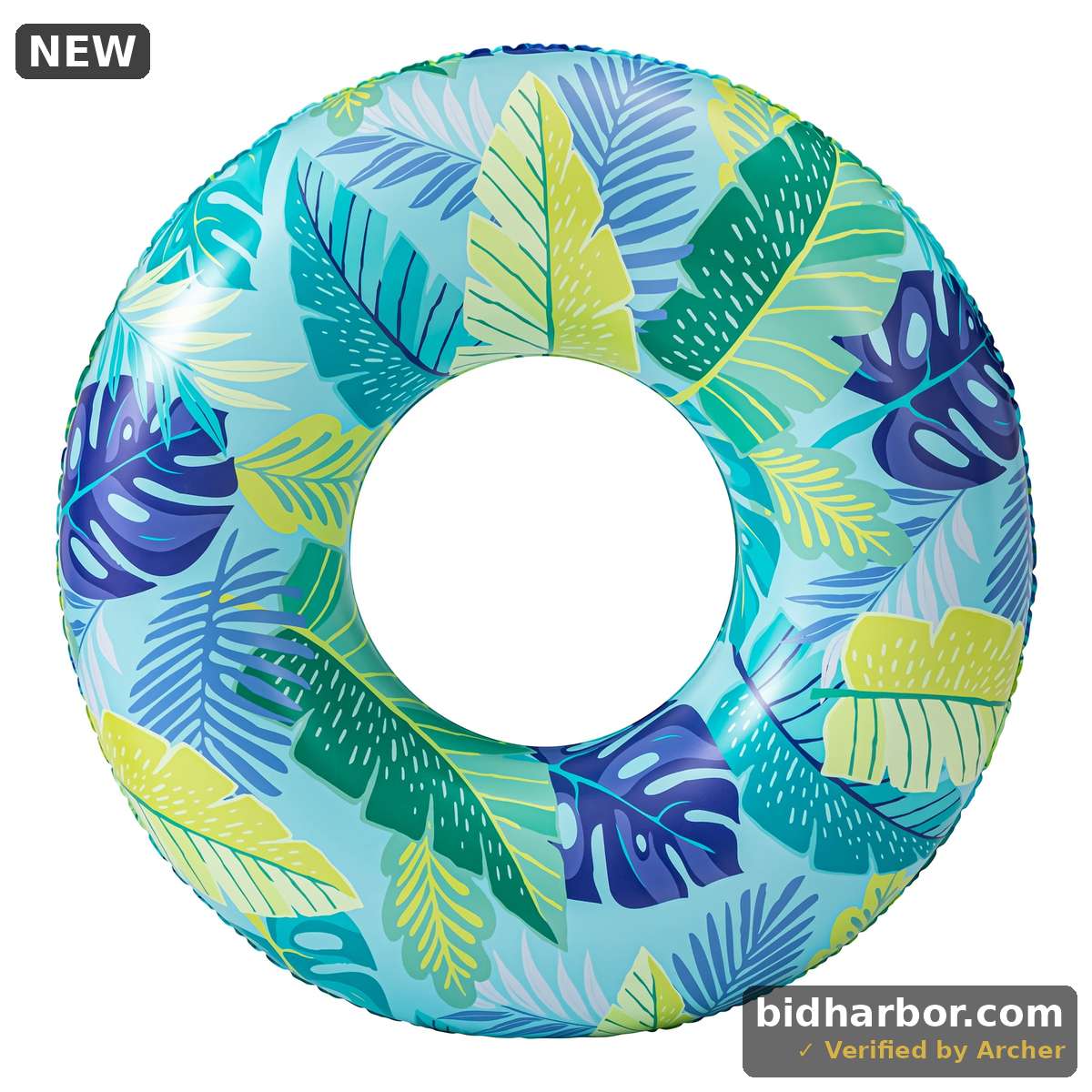 Bluescape Blue Tropical Inflatable Swim Tube Pool Float, Ages 9+