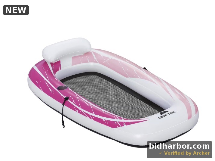 Ozark Trail Sol Venture Pink Mesh Pool and River Single Lounge Float 74"