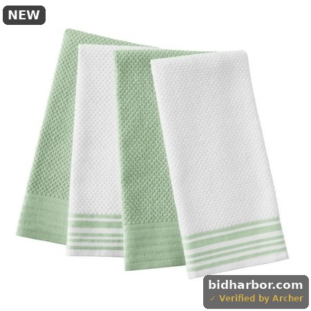 Mainstays 4-Pack 16”x26” Woven Kitchen Towel Set Sage