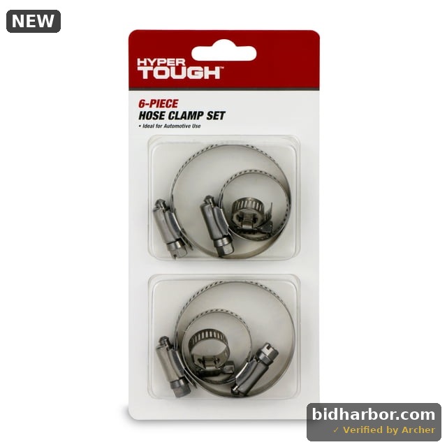 Hyper Tough 6-Piece Hose Clamps