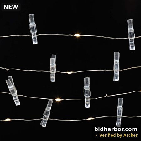 Mainstays Battery-Operated Indoor 20-Count LED Mini Photo Clip Lights  with Built-in Timer