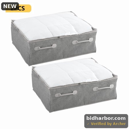 Better Homes & Gardens Under the Bed Zippered Closet Storage Bin Set  26  X 21   2-Pack