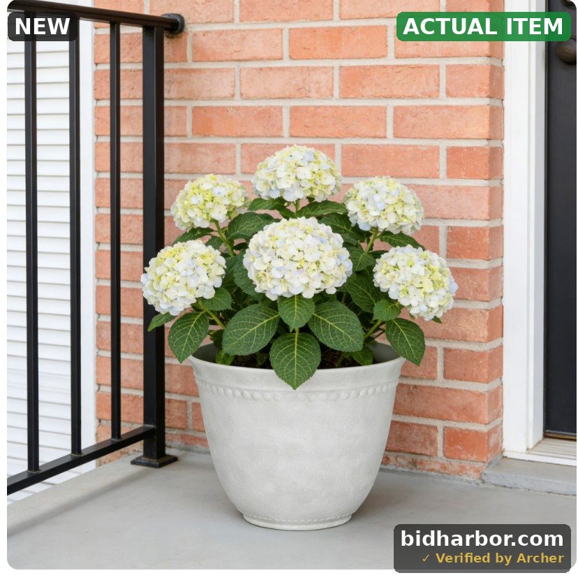 My Texas House Asti White Planter 18-Inch Recycled Resin