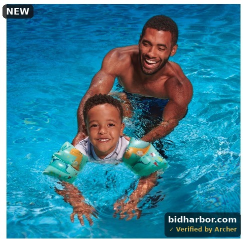 Bluescape Blue Dino Inflatable Printed Armbands for Swimming  Age 3 to 6  Unisex