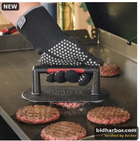 Expert Grill Heavy Duty Cast Iron Griddle Press
