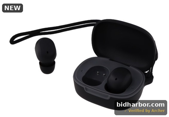 onn Wireless Mini-Earbuds with Wrist-Strap, Black