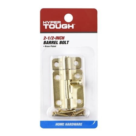 2-1/2 in. Barrel Bolt  Brass Plated