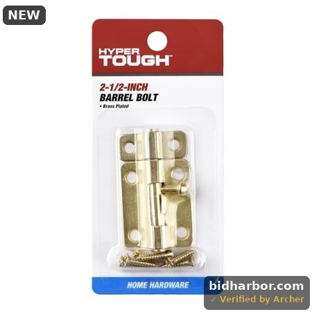 2-1/2 in. Barrel Bolt Brass Plated